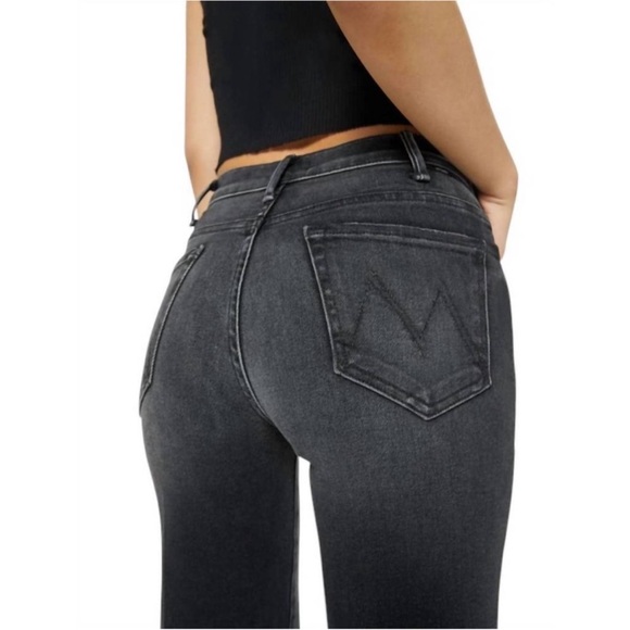 NWT MOTHER lil hustler roller sneak not today satan jeans Size 25 - Picture 3 of 9